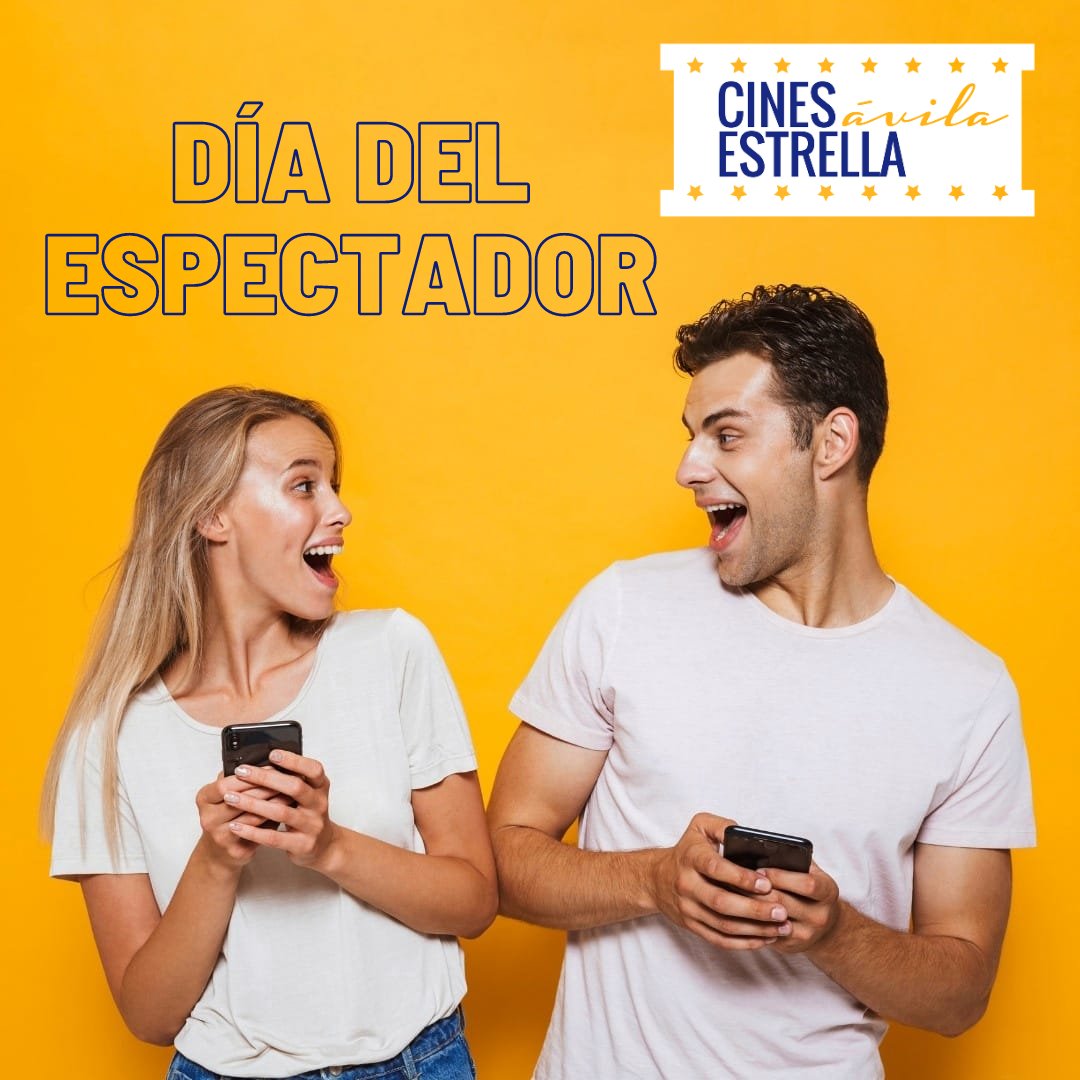 CinesAvila's tweet photo. 🥳🙌 HOY DÍA DEL ESPECTADOR 🙌🥳

🎫 Entrada 3,90€
✅ Espacio seguro

ℹ Toda la programación y venta de entradas en https://t.co/LrUw9NRM2H

#CinesEstrella #Ávila #díadelespectador #YoVoyAlCine #CulturaSegura https://t.co/q7JpVppvBx