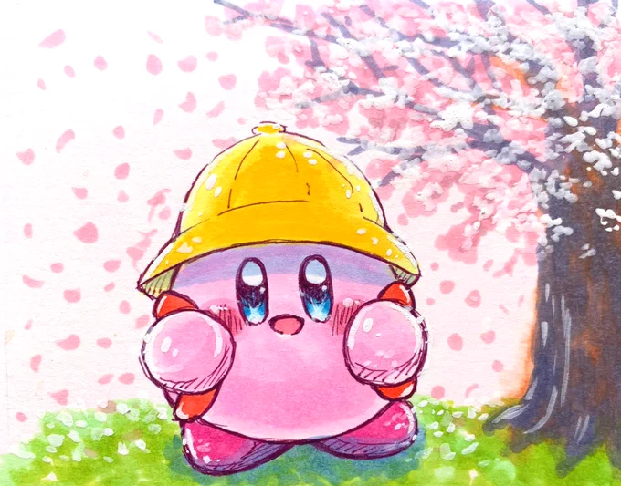 ?入学式?ぴかぴかのぽよ?
#カービィ #イラスト #コピック #kirby #illust #copic 