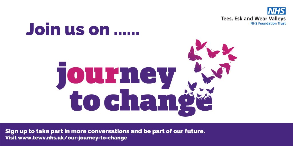 Join us on our journey to change.

You can sign up to take part in more conversations and be part of  our future.

Find out more on our website 👉 tewv.nhs.uk/about-us/our-j…