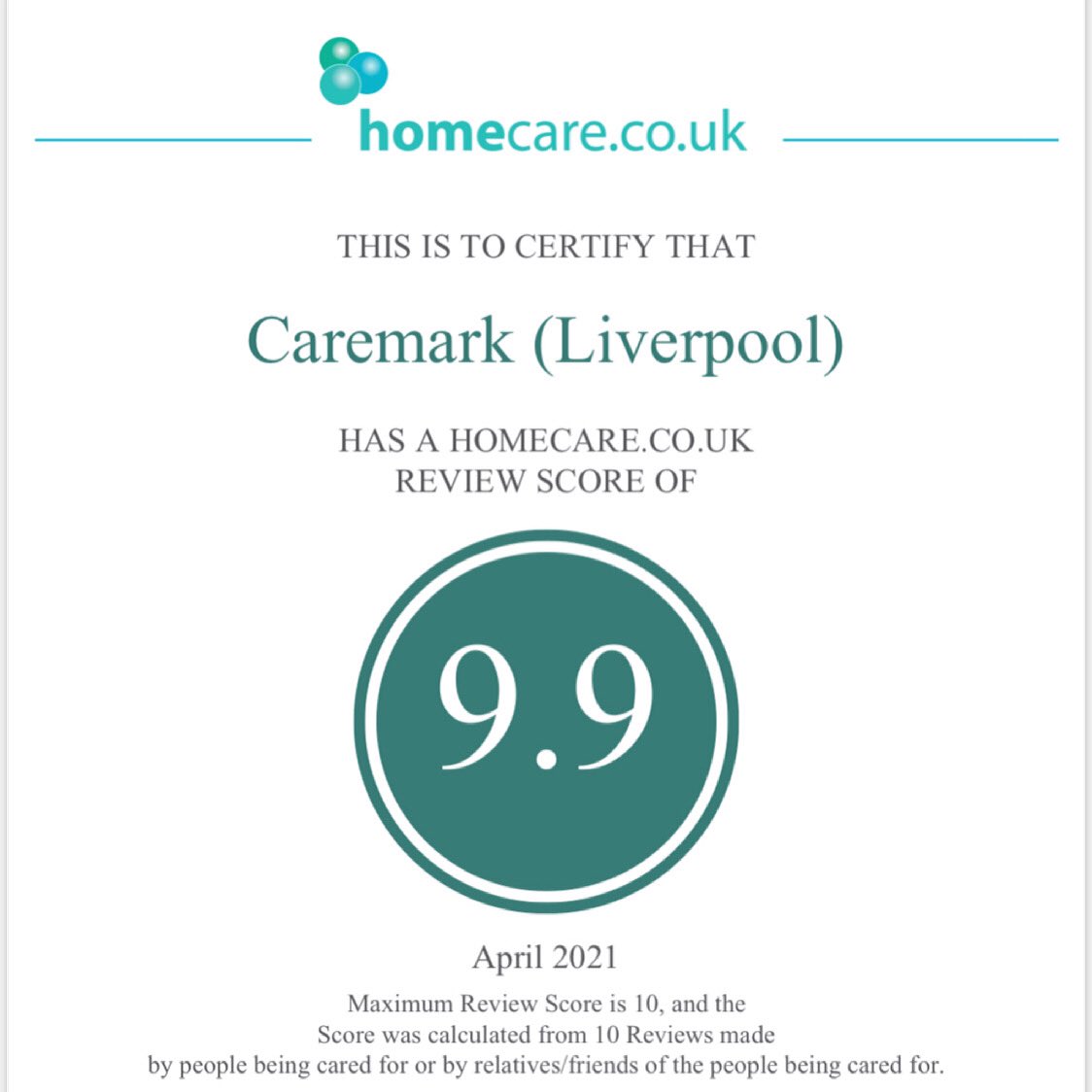 Caremark Liverpool (@caremarklpool) on Twitter photo Our brilliant new review score of 9.9 on our <a href="/homecare_co_uk/">homecare.co.uk</a> profile.
Thank you to all who left a review and a big thank you to our carers for all their hard work! π
#Reviews #Homecare #Caremark #Care #StaySafe #Healthcare #CareAtHome #LiverpoolJobs #Liverpool #Dementia #UK Our brilliant new review score of 9.9 on our <a href="/homecare_co_uk/">homecare.co.uk</a> profile.
Thank you to all who left a review and a big thank you to our carers for all their hard work! π
#Reviews #Homecare #Caremark #Care #StaySafe #Healthcare #CareAtHome #LiverpoolJobs #Liverpool #Dementia #UK