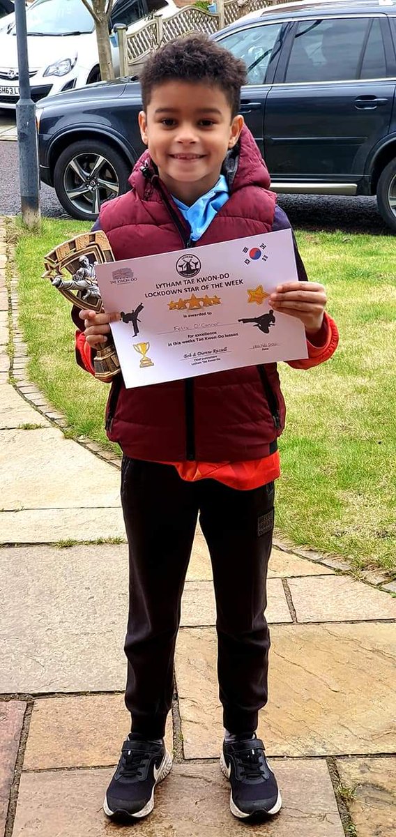 TKDLytham's tweet photo. Lytham Tae Kwon-Do proudly presents our "Students of the Month" for Jan, Feb &amp; March 2021 for indomitable spirit training indoors, outdoors and via Zoom @SportFylde @ActiveLancs @Sport_England https://t.co/3AwUC6OzRR