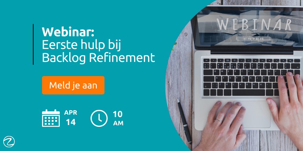 Nog één week! Dan is ons webinar: "Eerste hulp bij Backlog Refinement"

Voor CEOs, Projectmanagers, Scrum Masters en iedereen die praktische tips, nieuwe insights of een opfrisser kunnen gebruiken!

Onze trainer Bas heeft er weer zin in, dus geef je op: buff.ly/3lI0MkF