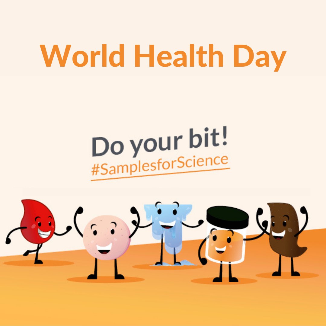 Samples4Science's tweet image. It&apos;s #WorldHealthDay 

You can do your bit to help build a fairer, healthier world by donating samples to help worldwide scientific research. 

Sign-up here 👉ow.ly/gjbY50EgDfx

#WorldHealthDay2021 #HealthMatters #HealthyWorld