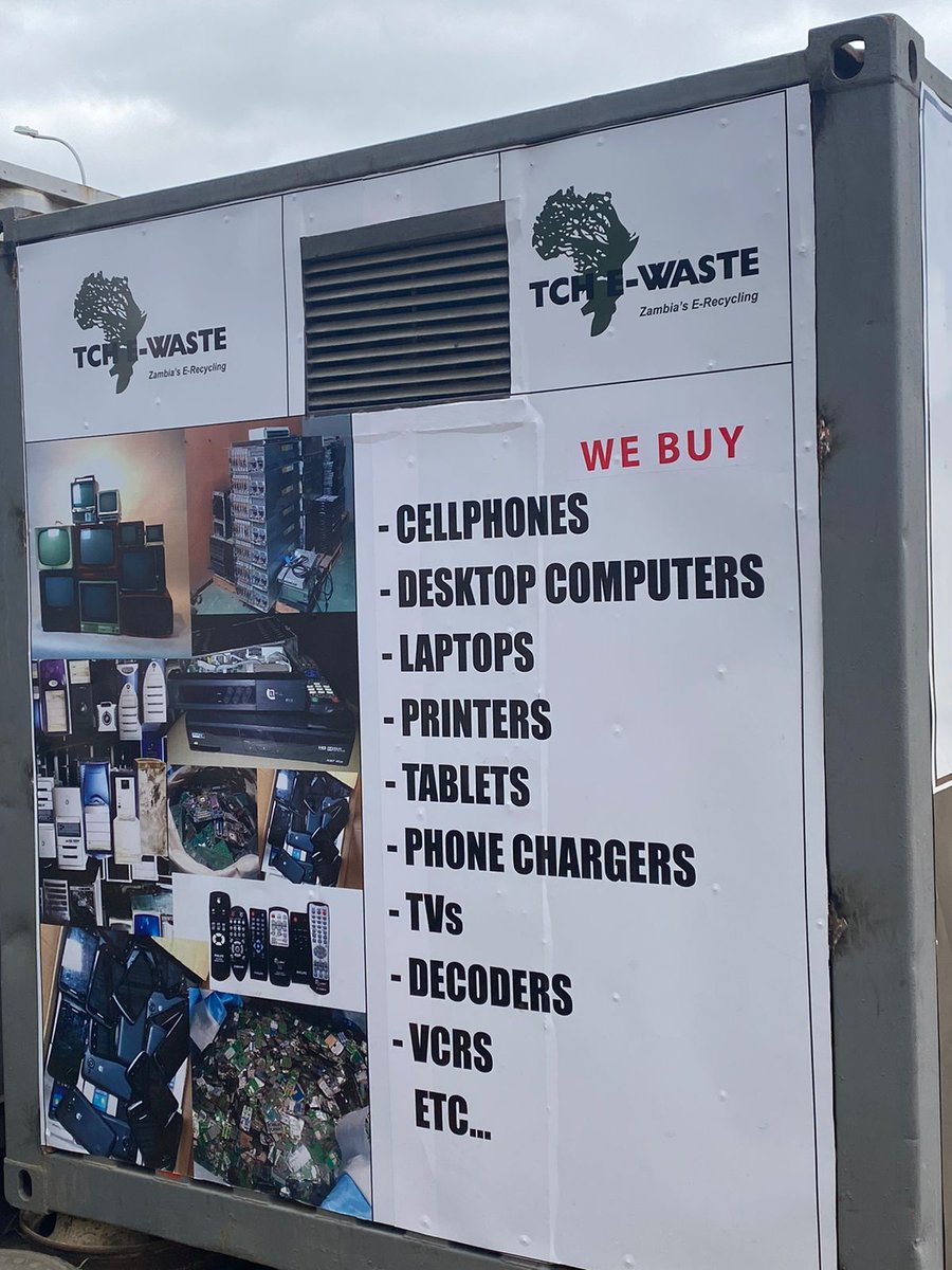 Our E-Waste Collection Station in Matero will open for operations on 8th April 2021! Join us in cleaning the environment by collecting e-waste and bring it to us for safe and responsible disposal. More Stations 2 come! #keepzambiaclean #rethinkreuserecycle #zerowaste #Cash4Trash