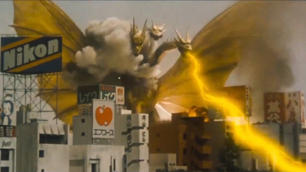 synwclub's tweet photo. NEXT UP: GODZILLA VS. KING GHIDORAH
(1991) dir. Kazuki Ohmori
Time travelers from the 23rd century return to 1992 to warn Japan that Godzilla will cause a nuclear incident and suggest how to rid the world of him forever.
Weds 07/04 8:00pm

Trailer: https://t.co/k4m11nlCQA https://t.co/0mFruWcsl2