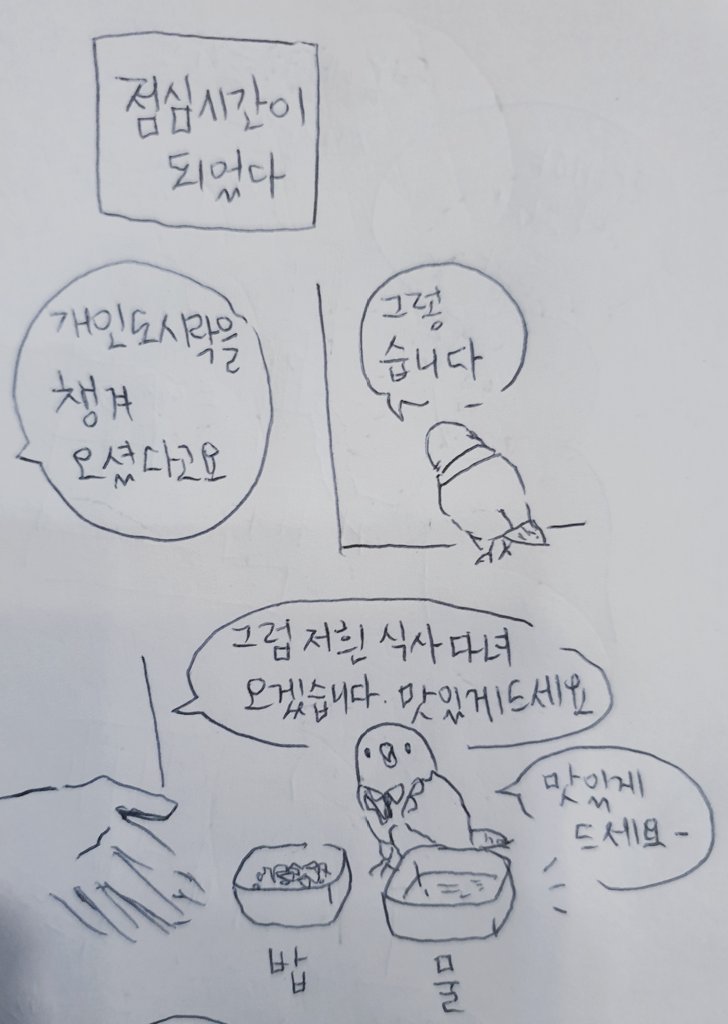 신입사원은 앵무새 <2> 점심시간 
