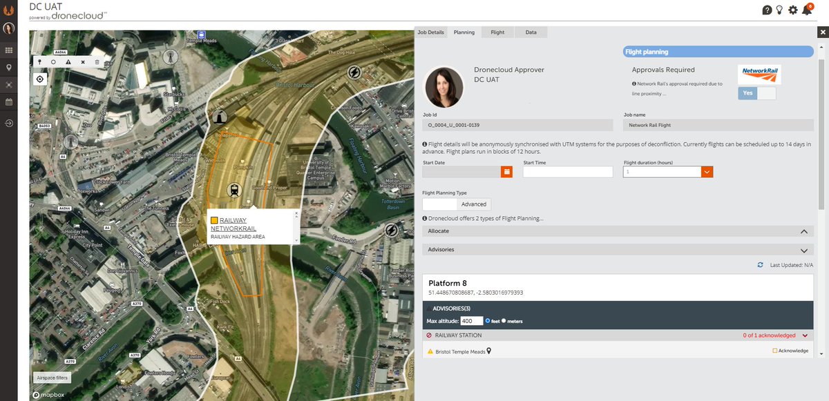 Network Rail flight approvals available now via the <a href="/dronecloudHQ/">dronecloud</a> platform. Working together with <a href="/networkrail/">Network Rail</a>  we are rapidly expanding features. File your flight plan here today  app.dronecloud.io

news release 
suasnews.com/2021/04/dronec…

#dronesforgood #utm #railnews