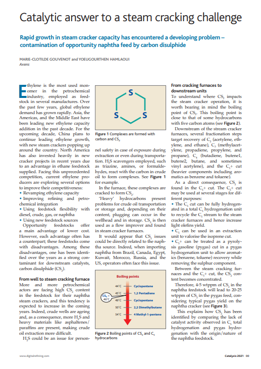 AxensGroup's tweet photo. Insight | Discover how Axens LD 585 palladium based #catalyst is part of the solution for addressing a worldwide 🌎#SteamCracking challenge in this article for @Digital_Refining #PTQMagazine:  https://t.co/LDp2oYRcUY https://t.co/uJKhhNjl2j