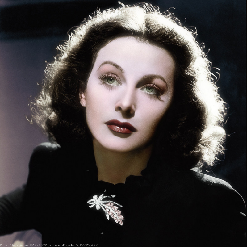 WIPO's tweet photo. Who’s the woman behind Wi-Fi🌐?

In the 40s, Hollywood actress Hedy Lamarr invented frequency-hopping signal technology – back then intended to direct torpedoes to their targets

This technology paved the way for wireless communication that we use today: Wi-Fi, GPS and Bluetooth