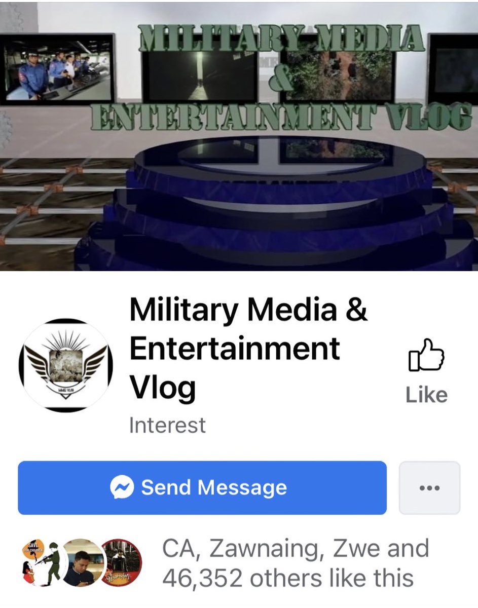 Dear @Facebook, please remove/ban this page. All propaganda &amp; fake news on this page. 

Link: facebook.com/MilitaryMediaa…

#WhatsHappeningInMyanmar #Apr7Coup #MilkTeaAlliance @fbnewsroom