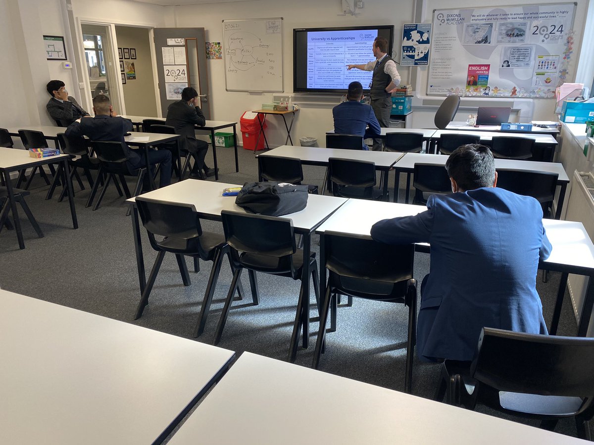 Really proud to see our scholars from all year groups preparing for the next term today! <a href="/dixonsma_2024/">DMA Class of 2024</a> in a great session about life after DMA <a href="/DixonsMA/">Dixons McMillan Academy</a>