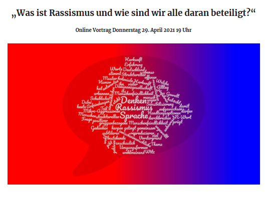 adarheinerft's tweet photo. Die Initiative @hab8cht aus #Kerpen veranstaltet am 29. April um 19.00Uhr einen Online-Vortrag mit dem Titel »Was ist #Rassismus und wie sind wir alle daran beteiligt?«

Infos zur Anmeldung gibt es hier: https://t.co/yHbZrbePfh https://t.co/hKSynTkirE