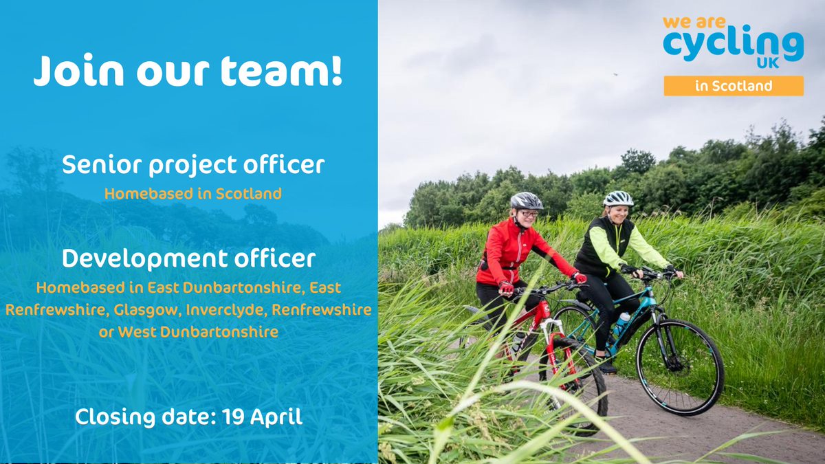 Join our team!

We have two flexible location vacancies to join our exciting new Shift project.

If you want to inspire more people to cycle for everyday journeys, get in touch 👉 cyclinguk.org/jobs