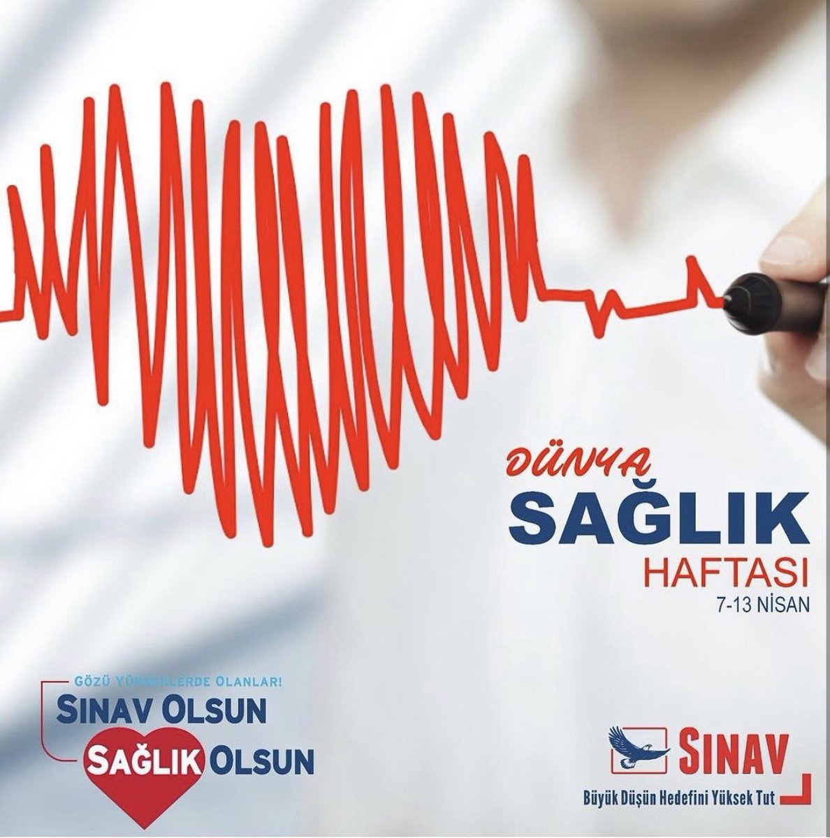gunesli_s's tweet photo. Sağlık her şeyin başıdır."
7-13 Nisan Dünya Sağlık Haftası’nı kutluyor, bütün sağlık çalışanlarımıza bu vesile ile bir kez daha teşekkür ediyoruz. Sağlıklı günler için mücadelemizi hep birlikte sürdürüyoruz.
#SağlıkHaftası #SınavEğitimKurumları #Sınav #Sağlık https://t.co/lpsJulzpVZ