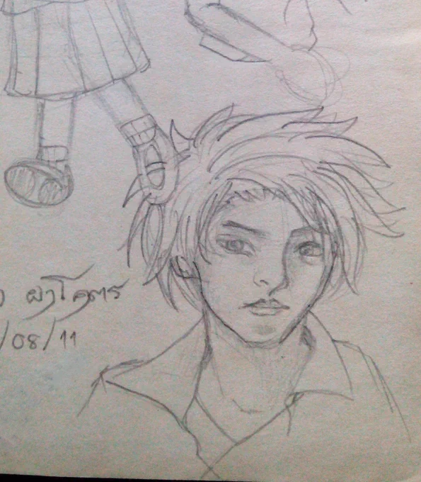 สมัยฝึกวาดผู้ชายครั้งแรกและรู้สึกวาดได้หล่อเท่มากตอนนั้น
2011                                2021 