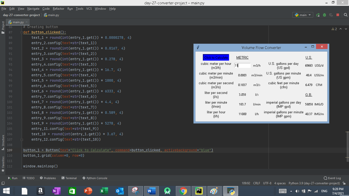 YuKianGoh1's tweet photo. Day 28 of #100DaysOfCode 

Volume Flow Unit Converter [GUI program]
#engineeringtoolbox https://t.co/EKt7nSiMpd