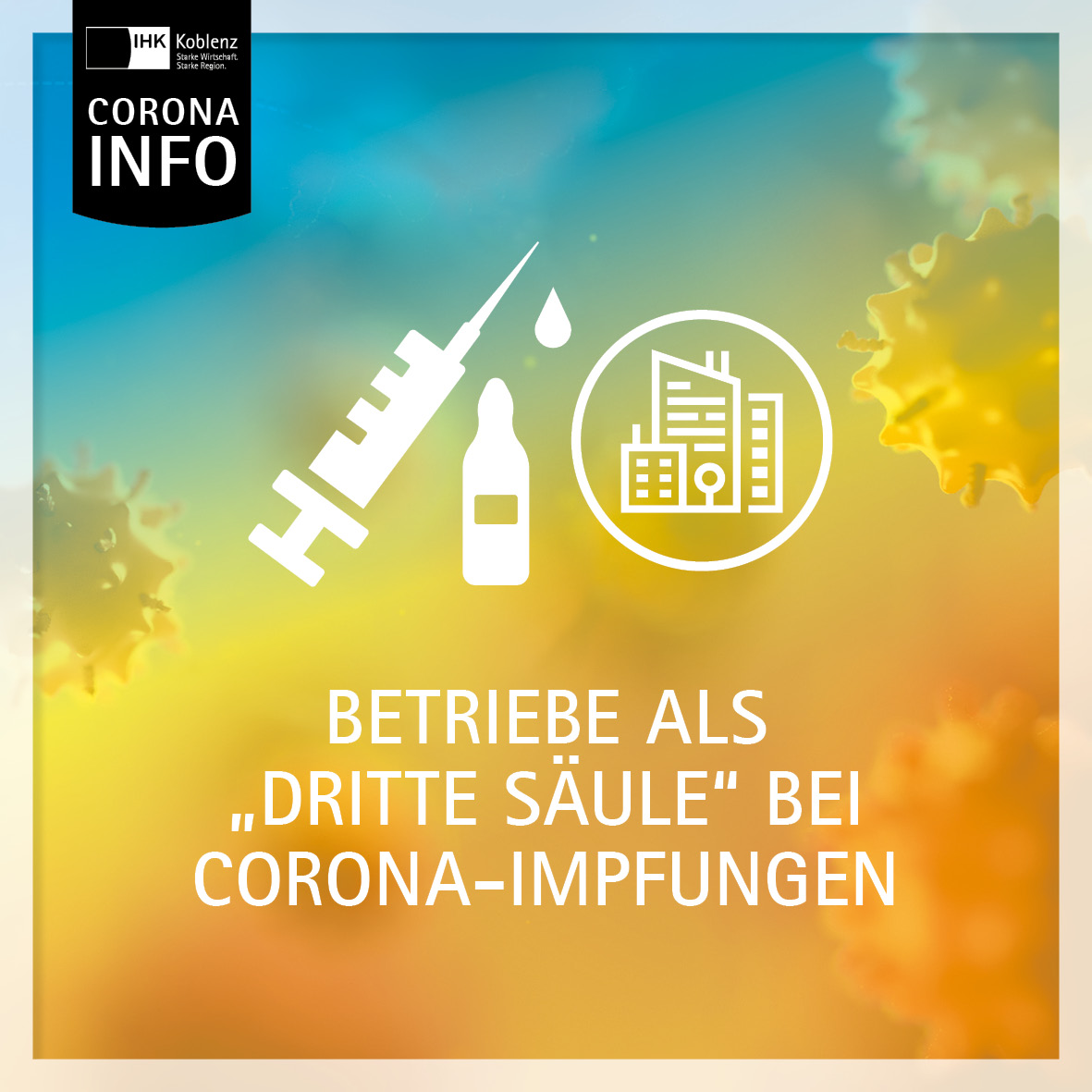 Um den Weg aus der #Pandemie und das Impfen zu beschleunigen, schlagen die vier #IHKs in #RLP vor, die #Wirtschaft einzubinden 💉: Sobald es durch ausreichend #Impfstoff möglich ist, sollen #Unternehmen  als lokale Impf-Orte bereit stehen. 😷  Mehr Infos: sohub.io/gb90