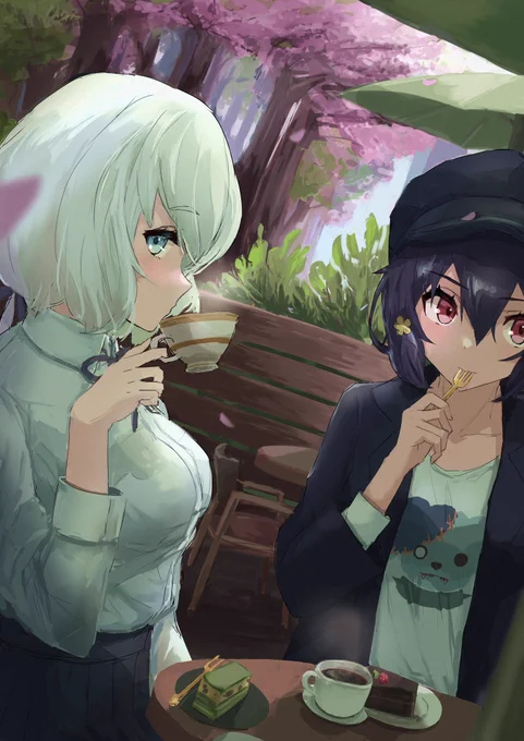 休日の純子と愛ちゃん
#ゾンビランドサガ 