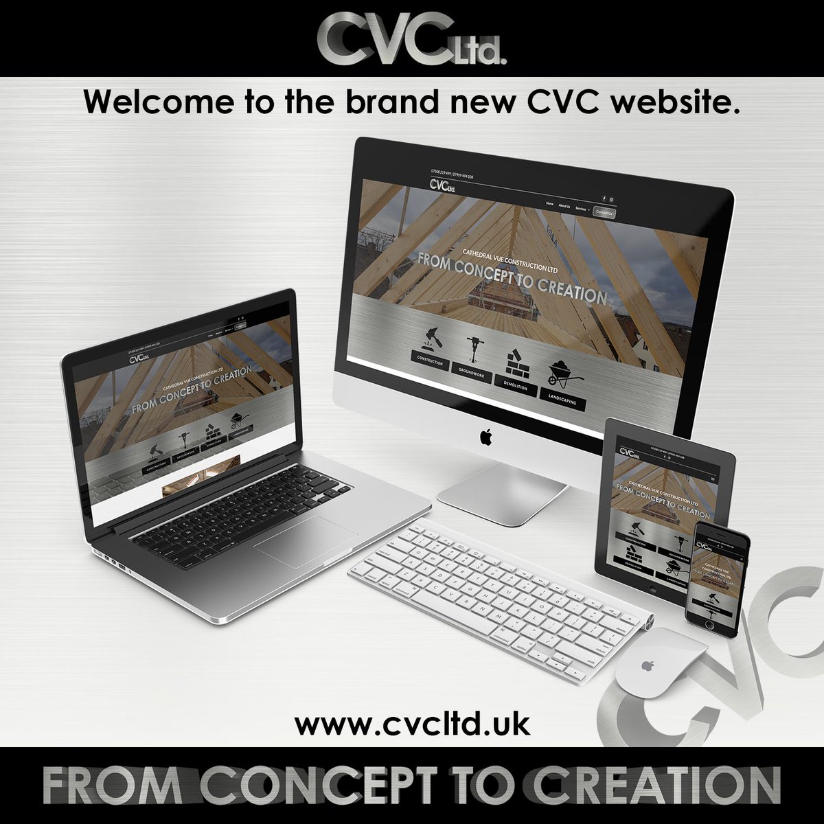 We're very excited to launch the new website of CVC in #Gloucester! cvcltd.uk #newwebsitelaunch #webdesign #construction