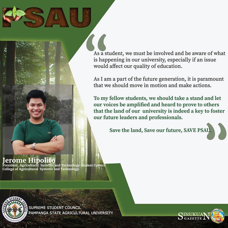 astech_sc's tweet photo. As a student, we must be involved and be aware of what is happening in our university, especially if an issue would affect our quality of education.

#SavePSAU 
#PSAUSocialAwareness 
#PampangaStateAgriculturalUniversity https://t.co/kMSgLdlO9i