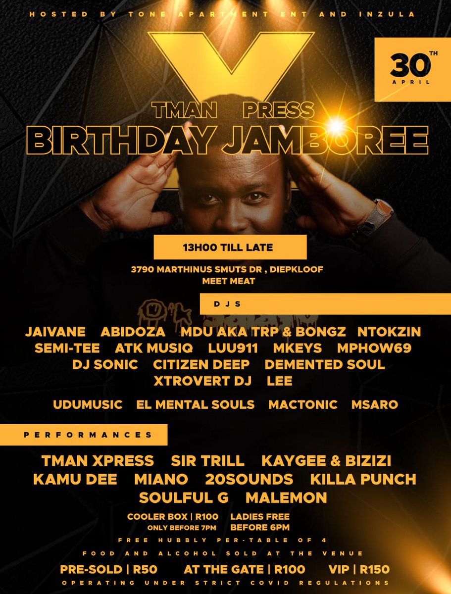 ToneApartmentSA's tweet photo. @TmanXpress Birthday Jamboree! https://t.co/Gu36No63mU