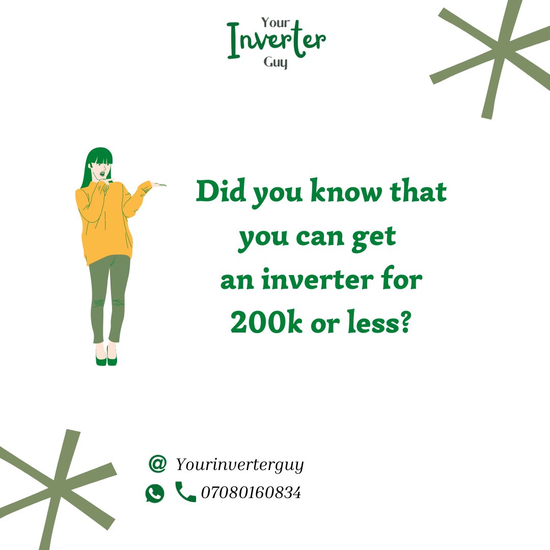 yourinverterguy's tweet photo. Do you want to keep your Fan(s), TV, Lights and Laptop on?
You can get the full installation of a 1kva inverter, 12v/220Ah battery and other accessories for just 200k.🤭 
Up to 8 hours back up time. 🤗
E choke right?

Now you know. Don't sleep on it.
Send a dm today. https://t.co/PPoMNMukJM