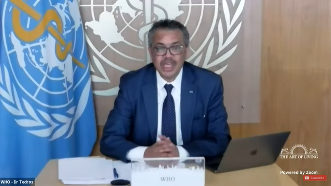 republic's tweet photo. The world has been given new hope from the development of life-saving vaccines; Vaccine equity is the challenge of our times, declares WHO chief @DrTedros at WFEB's 'Changing Paradigms' event; Tune in #LIVE here - https://t.co/cHznKCiXKE https://t.co/fzOTsnKEuX
