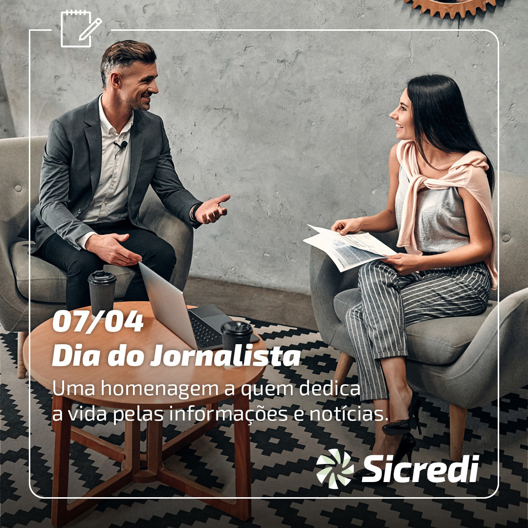 Hoje, temos todos a mesma pauta: parabenizar profissionais tão comprometidos com a informação. 📰

Nossa homenagem a todos os jornalistas que estão sempre presente no nosso dia a dia, trazendo notícias e informações tão importantes para todos. 

Feliz Dia do Jornalista!