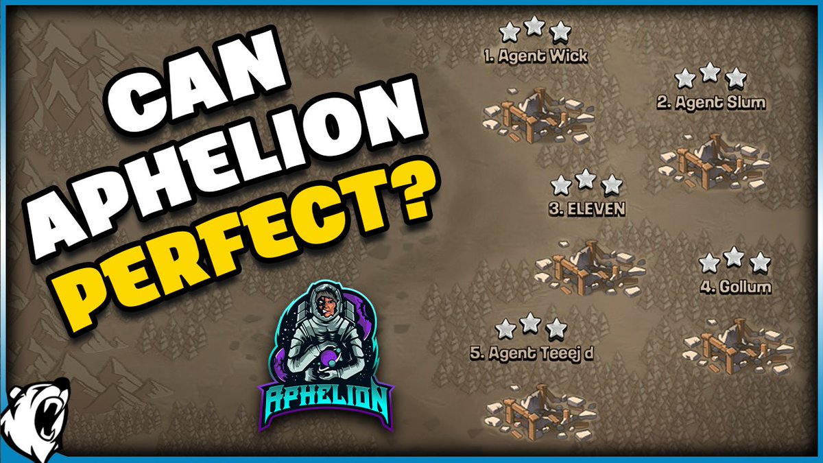 If you missed the war yesterday! We had Aphelion Esports take on war agency in a thrilling contest. Aphelion looking unstopabble on the night, going 4/4 on the night with all the pressure for the perfect war on the final attack! #ClashOfClans 
Video: youtu.be/PP2eOUWiWfY