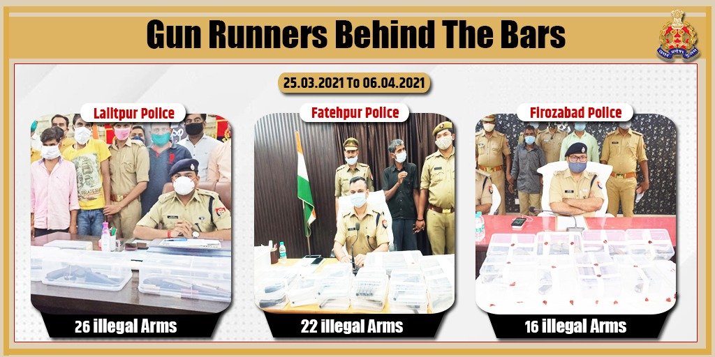 Uppolice's tweet image. Those dealing in illegal arms shall not escape the ‘arms of law’ !

#CrackDownUPP 
#ZeroToleranceOnCrime 
#weapons 
#arms 
#UPPolice 
#Police