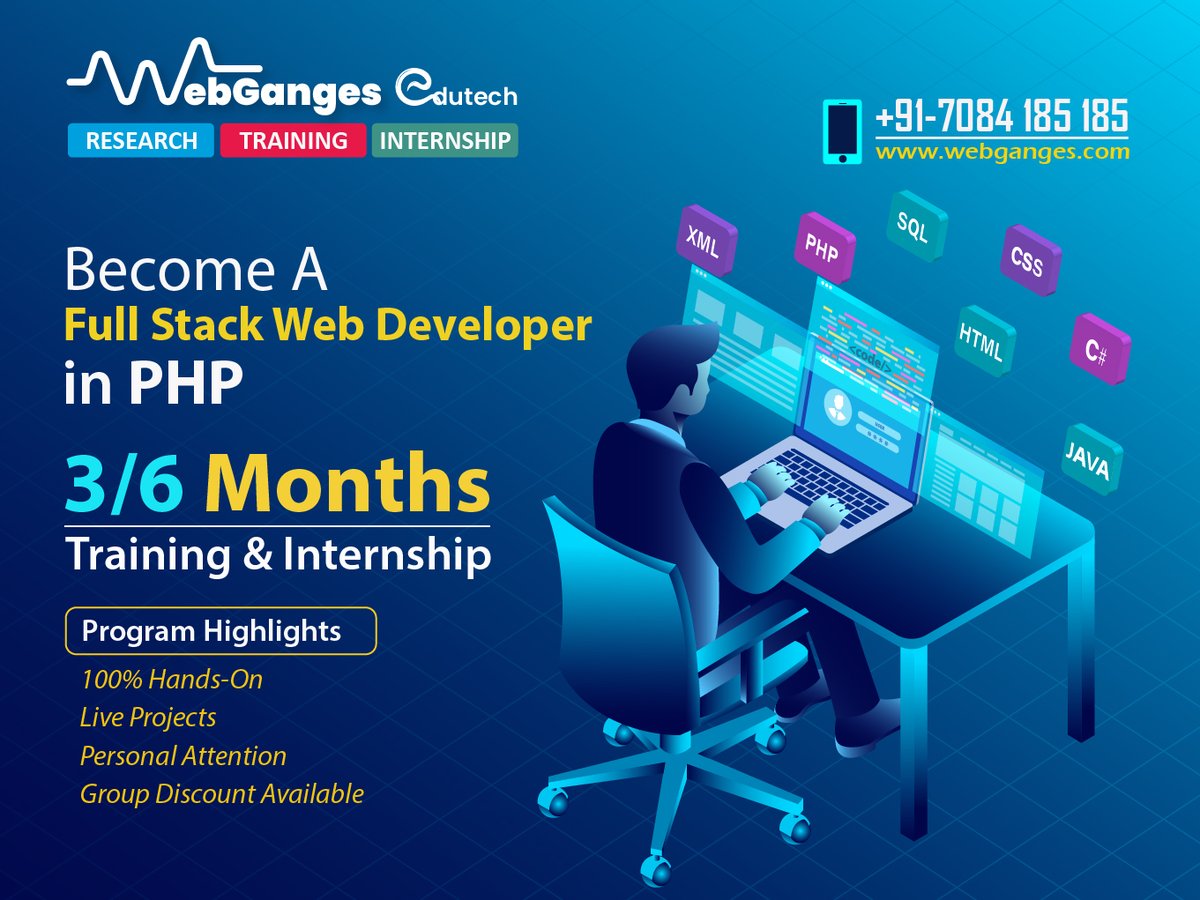 WebgangesL's tweet image. 🌟🌟 𝟲 𝗠𝗼𝗻𝘁𝗵𝘀 𝗧𝗿𝗮𝗶𝗻𝗶𝗻𝗴 &amp;amp; 𝗜𝗻𝘁𝗲𝗿𝗻𝘀𝗵𝗶𝗽 𝗣𝗿𝗼𝗴𝗿𝗮𝗺 𝗶𝗻 𝗣𝗛𝗣 𝗳𝗼𝗿 𝗕.𝗧𝗲𝗰𝗵 | 𝗕𝗖𝗔 | 𝗠𝗖𝗔 | 𝗗𝗶𝗽𝗹𝗼𝗺𝗮 𝗦𝘁𝘂𝗱𝗲𝗻𝘁𝘀. 🌟🌟

#fullstackdeveloper #php #internship #ProjectTraining #webdevelopment #summertraining #onjobtraining