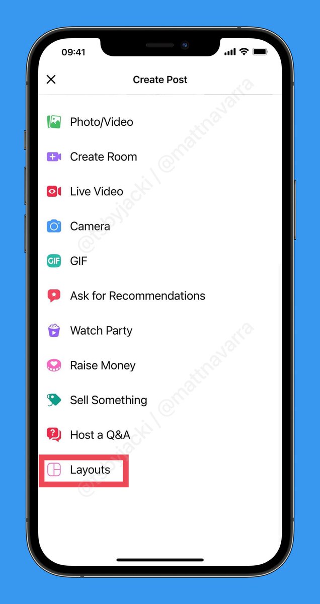MattNavarra's tweet photo. New! Facebook has added a ‘Layouts’ feature for sharing multiple photos 

h/t @TSbyJacki https://t.co/eFz2i9AQef