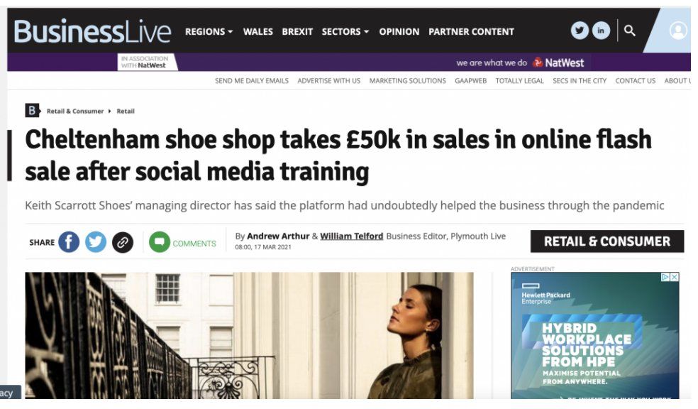 "In the short time we’ve gone online with our website that Maybe* have been helping us with, we’re just about to hit a turnover of £1million - something we didn’t think was possible" says Sophie from indie <a href="/KeithScarrott/">Keith Scarrott Shoes</a> in #Cheltenham. buff.ly/39v49qm <a href="/IndieRetailUK/">Indie Retail UK</a>