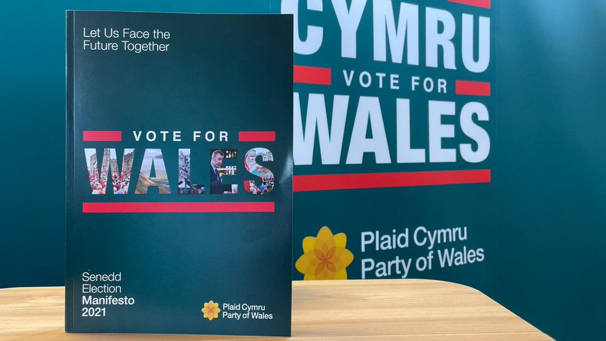 Plaid_Cymru's tweet photo. The most ambitious and transformational programme offered by any party in any Welsh election since 1945.

This is Plaid Cymru's 2021 Senedd manifesto - fully costed, independently verified, and completely deliverable. 

📕
https://t.co/KcNxdDPE2s #VoteForWales https://t.co/P8mRFGwV68