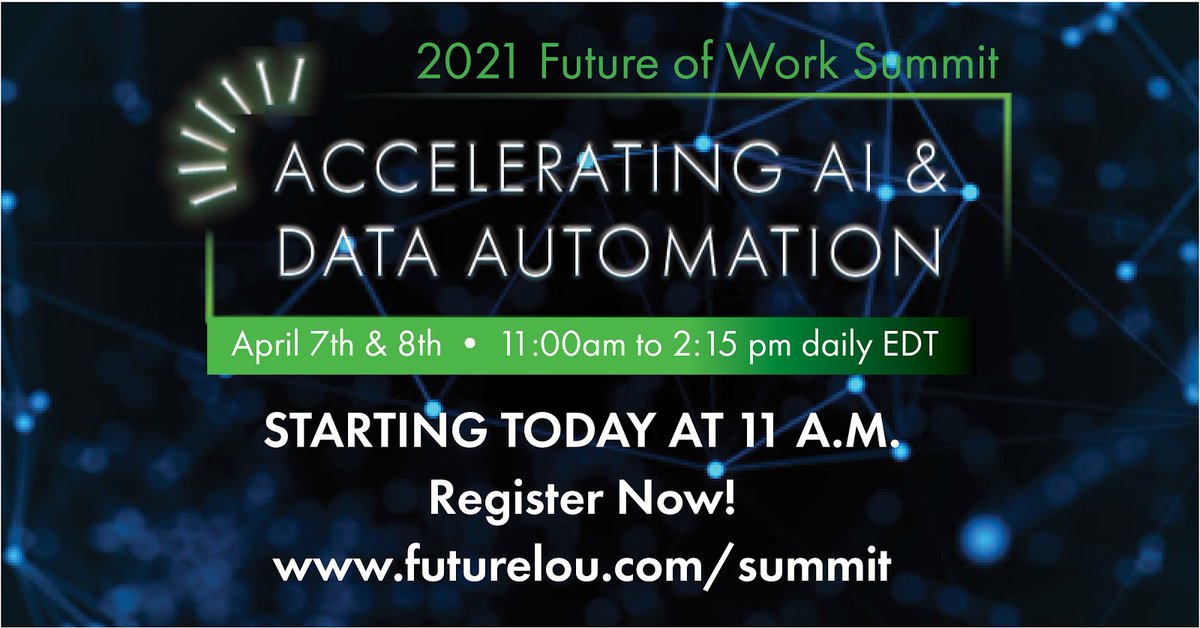 There's still time to register. Don't miss it! Get registered now. bit.ly/3lMkGLr #Futureofwork2021