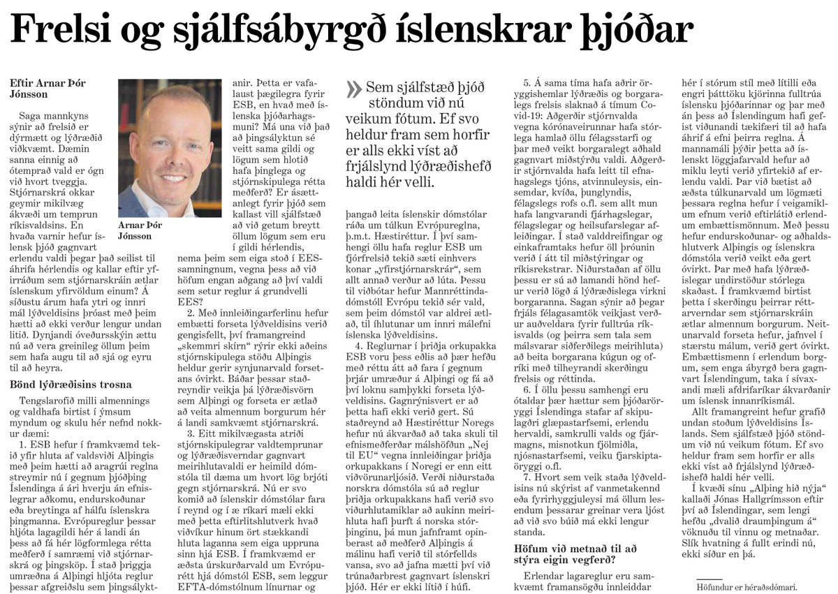 Skyldulesning allra lýðræðissinna á Íslandi