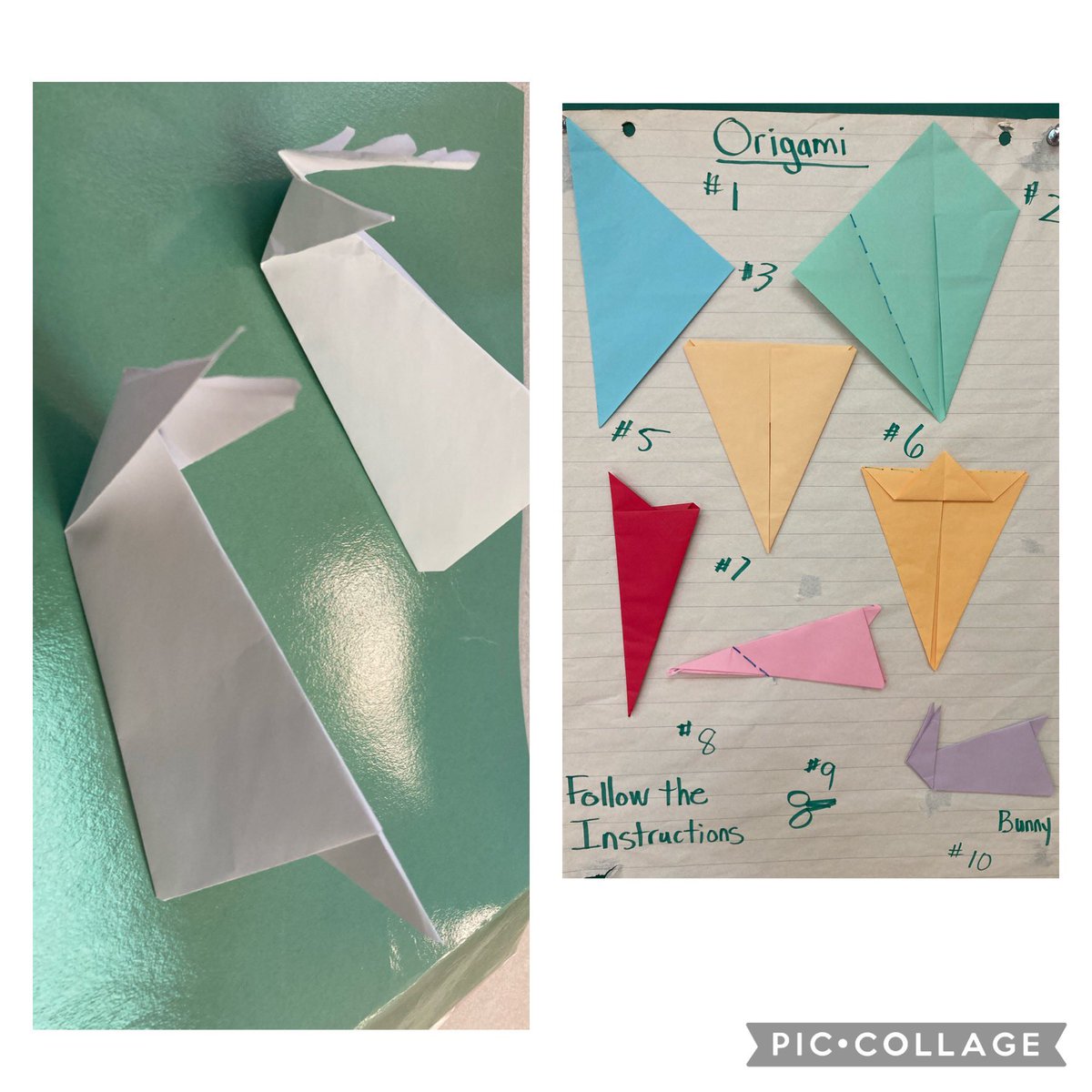 Bunnies are popping up everywhere Did your child show you how to make one last night?