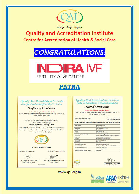 QAI2017's tweet photo. Congratulations to @IVFIndira Hospital, Patna on getting accredited.
We are together in the journey of quality with team @IVFIndira Group.
#artivf #IVFaccreditation #artcenter #qualitycontrol #qualityandsafety https://t.co/gXj9pdW7vQ