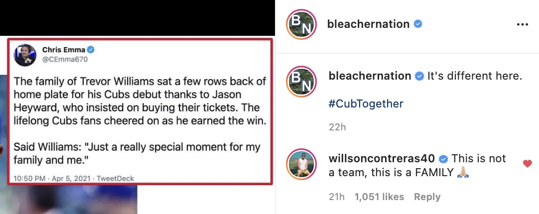 BleacherNation's tweet photo. Willson Contreras gets it. https://t.co/1AePQ8OPFp