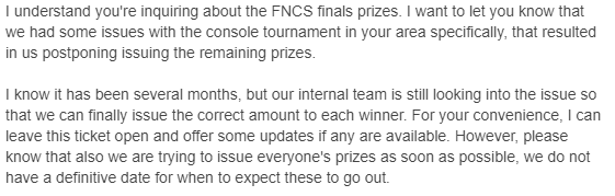 trpped's tweet image. We eventually getting our FNCS money boys, finally got a good response :)