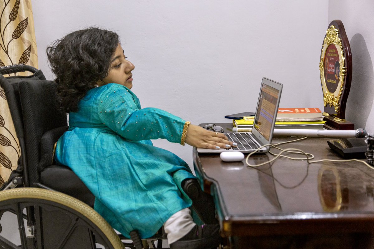IndiaInclusion's tweet image. Brittle bone disease renders Dhanya Ravi (32) physically fragile but her steely determination has moulded her into a warrior for disability awareness and inclusion.

Check out her full story on everyoneisgoodatsomething.com

#everyoneisgoodatsomething #iis