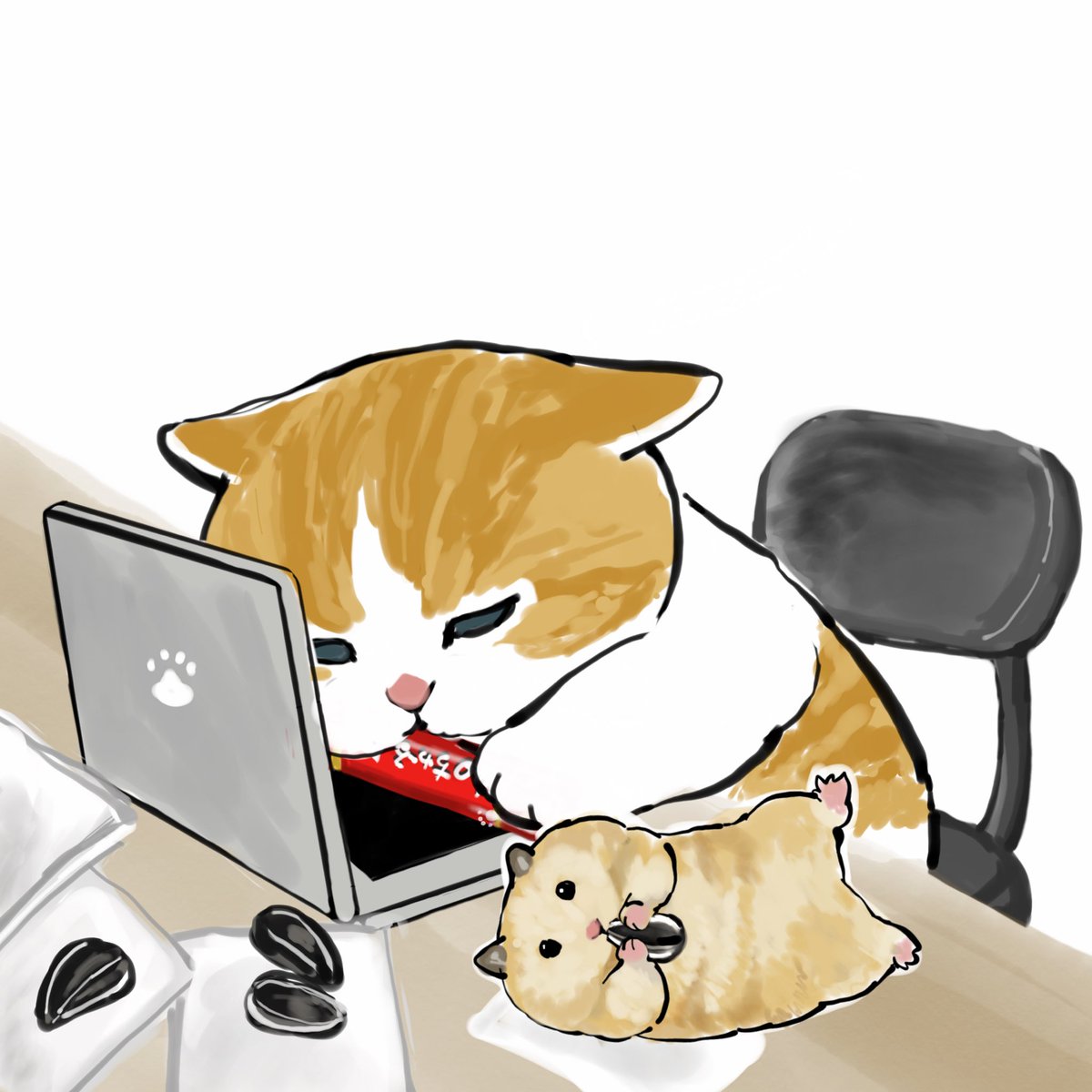 「入社1日目→ 入社2日目
  → 入社3日目→ 入社4日目 」|ぢゅの🐈のイラスト