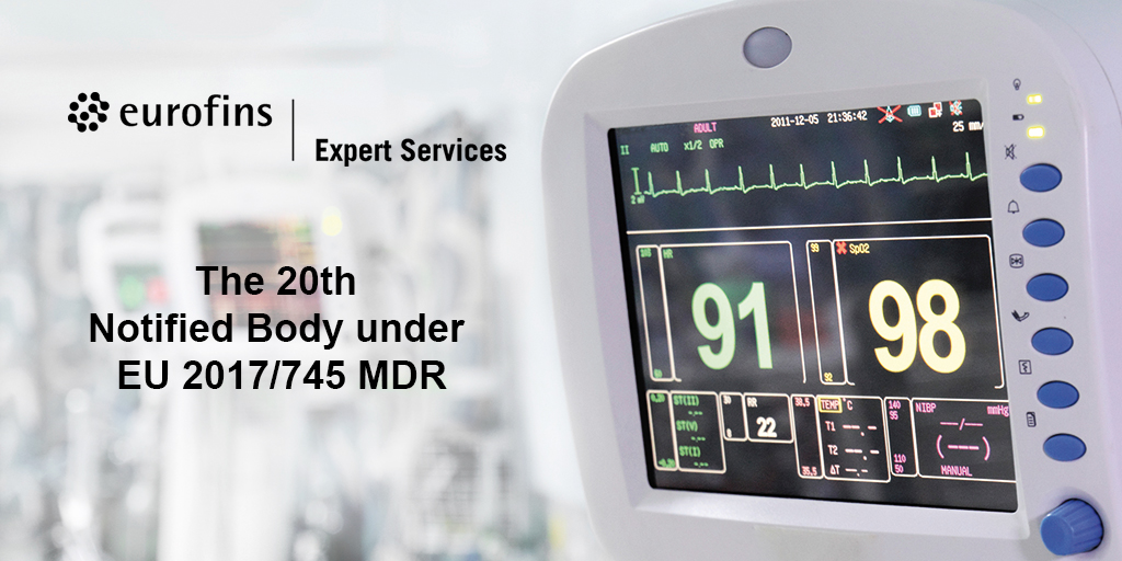 Eurofins Expert Services is proud to announce to be the 20th #NotifiedBody under EU 2017/745 MDR
bit.ly/31V9qTL
bit.ly/2R3Makj
#medicaldevices #lääkinnällisetlaitteet #mdr #regulatoryaffairs #eurofins #eurofinsexpertservices