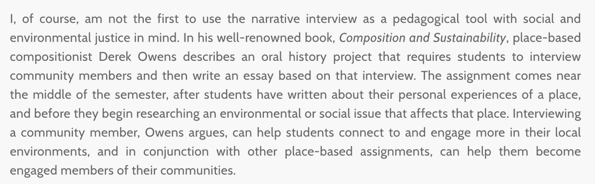 AssayJournal's tweet photo. Happy Wednesday! Today we're celebrating Jennie Case's "'Toward a New, Broader Perspective': Place-Based Pedagogy and the Narrative Interview"–essential #nonfiction #pedagogy! It's fantastic–don't miss it!
#placestudies #climatechange #interviews
https://t.co/UpzWWgTrqP https://t.co/bXbSGULgl6