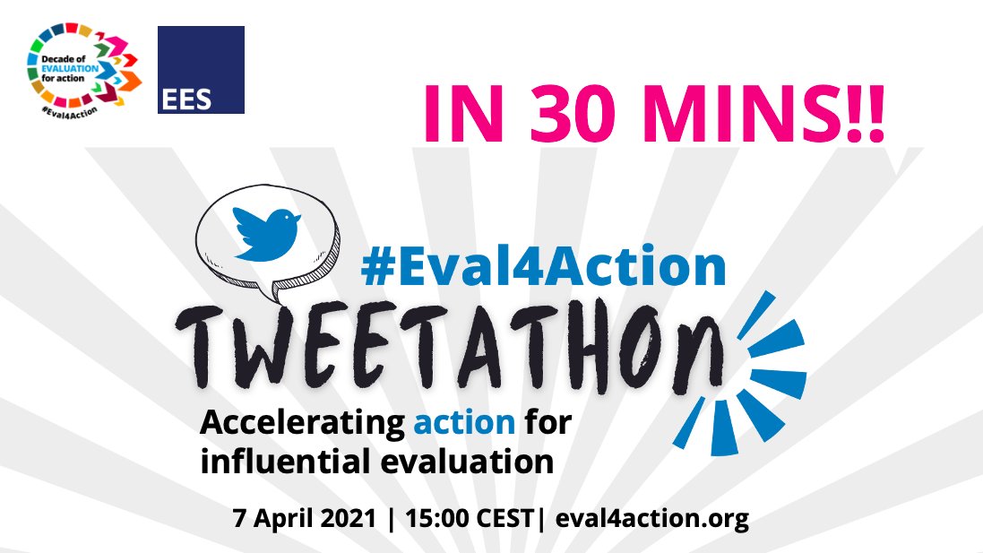 European Evaluation (@ees_eval) on Twitter photo Only 30 more minutes until the the European session of the #Eval4Action’s Tweetathon – join us!
<a href="/unfpa_eval/">UNFPA Independent Evaluation Office</a> <a href="/Eval_Youth/">EvalYouth Global Network</a> <a href="/eval_gpf/">GPF for Evaluation</a> <a href="/msegone/">Marco Segone</a> @KhalilBitar <a href="/DanieleLamarque/">Danièle Lamarque</a> <a href="/alena_lappo/">AlenaLappp</a> <a href="/Kkohlweg/">Karin Kohlweg</a> <a href="/Taruna_gpta/">Taruna Gupta</a> <a href="/EesNese/">NESE_EES</a> Only 30 more minutes until the the European session of the #Eval4Action’s Tweetathon – join us!
<a href="/unfpa_eval/">UNFPA Independent Evaluation Office</a> <a href="/Eval_Youth/">EvalYouth Global Network</a> <a href="/eval_gpf/">GPF for Evaluation</a> <a href="/msegone/">Marco Segone</a> @KhalilBitar <a href="/DanieleLamarque/">Danièle Lamarque</a> <a href="/alena_lappo/">AlenaLappp</a> <a href="/Kkohlweg/">Karin Kohlweg</a> <a href="/Taruna_gpta/">Taruna Gupta</a> <a href="/EesNese/">NESE_EES</a>