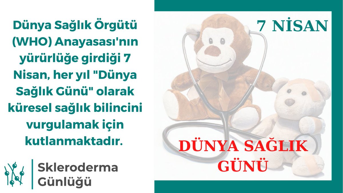 SklerodermaG's tweet photo. En yüksek düzeyde ulaşılabilir olan sağlık standardından yararlanmak, her insanın temel hakkıdır. #Skleroderma gibi nadir hastalıklarda sağlık hakkının ayrılmaz parçası olan #erkentanı ve #doğruteşhis son derece önemlidir. #dünyasağlıkgünü #worldhealthday https://t.co/PfmzcPfDXp