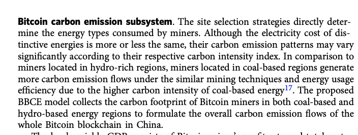 I expected most of the paper to be about province-level data covering energy mix of Chinese miners. But that's missing. Instead, they claim to have taken this into account... but don't show their work (!) They just assert they've quantified this