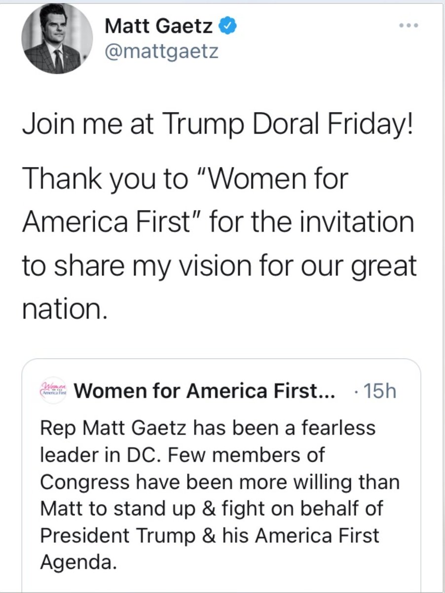 In January, Senate Finance Committee chair @RonWyden told me he will 'keep pressing the IRS to investigate' nonprofit groups involved in the Jan 6 insurrection. Women for America First hosted 1/6 rally ➡️ rantt.com/legal-liabilit… Matt Gaetz to appear at WFAF event. Tix: $500-5K