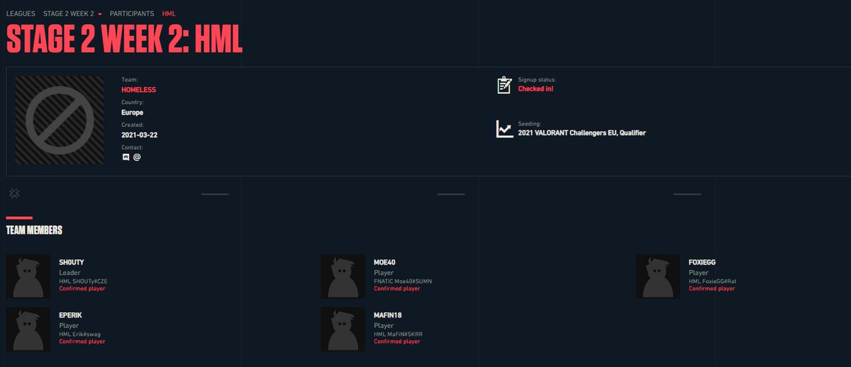 We want to thank <a href="/just_magnum/">EP MAGNUM</a> for being on the this journey with us but his time has come to get himself off the streets ❤️ With that being said, Homeless will be using <a href="/Moe40/">Muhammad 🇵🇸</a> as a stand in for VCT 👊