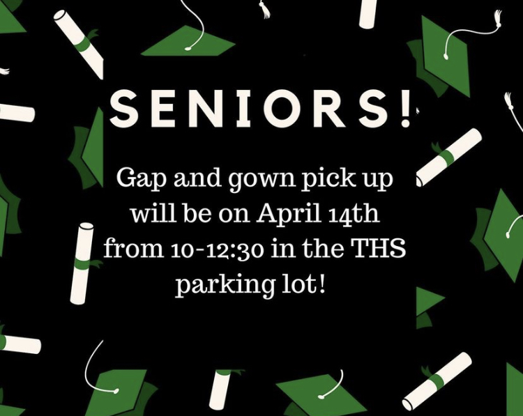 Seniors - We'll see you next Wednesday, April 14th for Cap &amp; Gown pick up 🎓💚🐯🎉